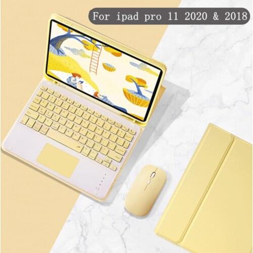 Keyboard Case for iPad Pro 11 2018 2020 Touchpad Keyboard for iPad 11 Pro 11 inch Smart Silicone Leather Cover with Mouse