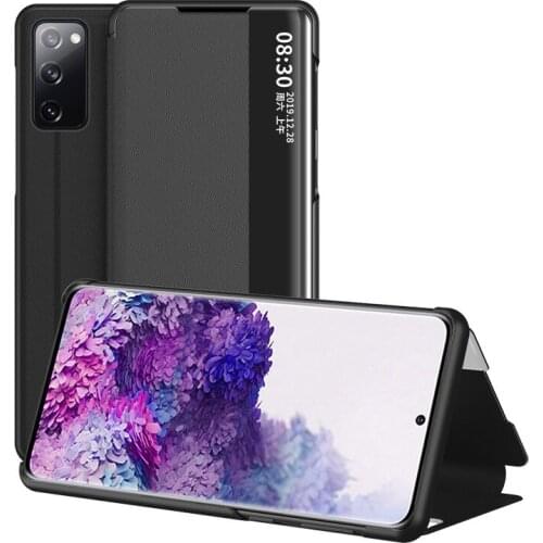 Leather Case For Samsung Galaxy S20 FE 5G 2020 Side Smart Window View Flip Cover Case for Samsung Galaxy S20 FE S20FE Phone Bags