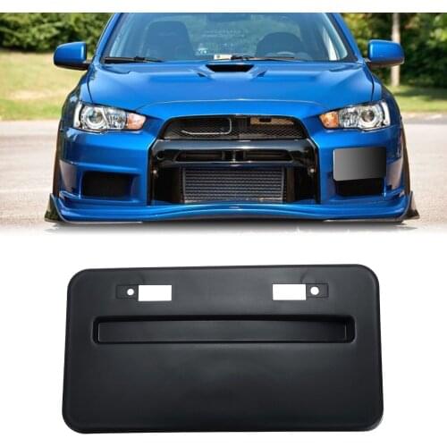 Black Front Bumper License Plate Bracket Mount Base Frame Relocator For Mitsubishi Lancer GTS EVO X 2008-2018 Car Styling