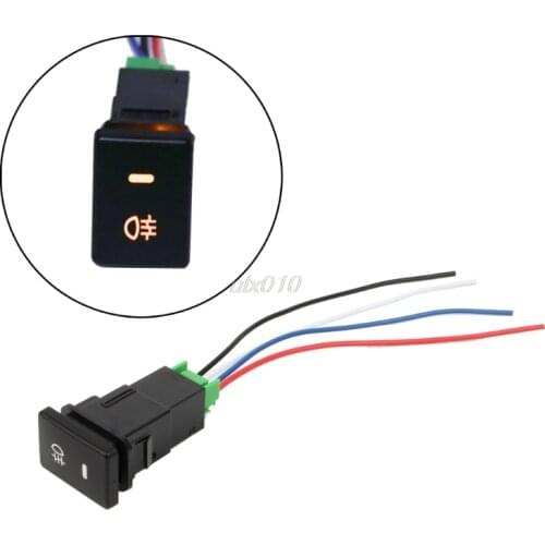 DC12V 4 Wire Rear Fog light Push Button Switch For Toyota Camry Prius Corolla May Whosale&DropShip