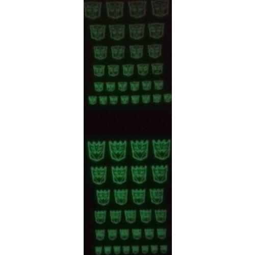 Distortion Autobot/Decepticon White profile Luminous logo Transfer sticker