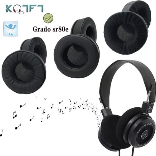 KQTFT Protein skin Velvet Replacement EarPads for Grado sr80e Headphones Ear Pads Parts Earmuff Cover Cushion Cups