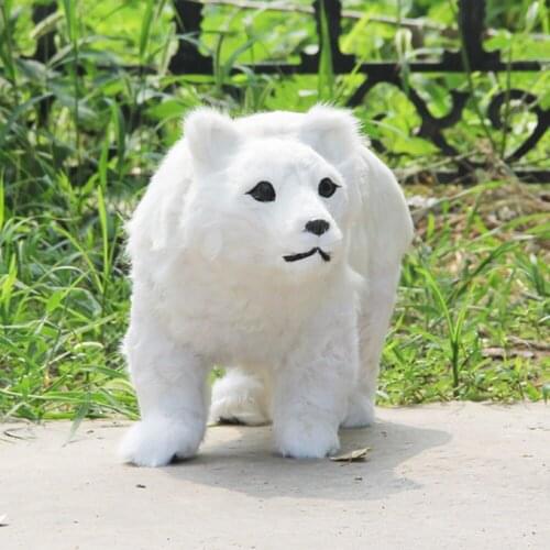 Creative simulation bear toy polyethylene&furs white bear model doll about 48x30cm 2500