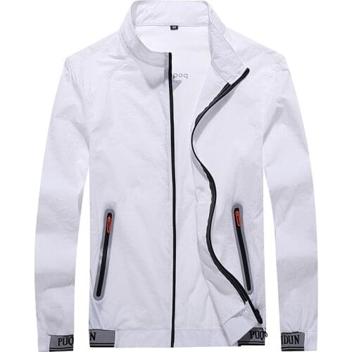 Top New Men Summer Sun Protection Nylon Jacket Male Korean Zipper Spring Casual Loose Jackets Outwear High Quality Dust Coat