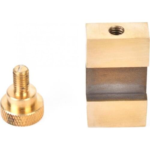 Brass Ruler Locating Block Woodworking Marking Locator Angle Scriber Carpenter Location Line Scriber Block Gauge Measuring Tools