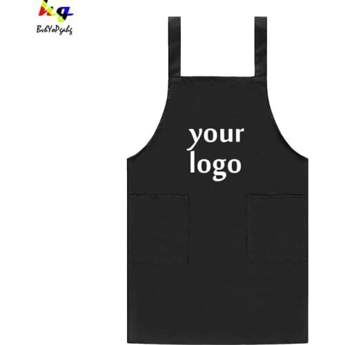 Custom Logo Fashion Cooking Kitchen Shoulder Apron Woman Man Chef Waiter Cafe Shop Barbecue Hairdressing Apron