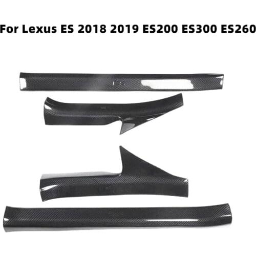 For Lexus ES200 ES300 ES260 2018-2019 Accessories Front Fog Lamp Sticker ABS Rearview Mirror Shell Carbon Fiber Threshold Strip