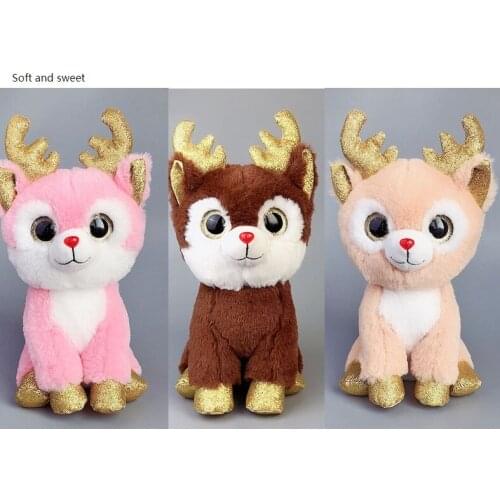 New cartoon animal pretty deer lovely toy 25cm lifelike favorite sweet soft decoration doll birthday gift for kid