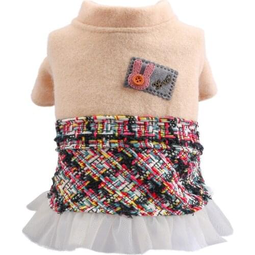 New Woolen Dog Cat Dress Hoodie Pet Puppy Coat Jacket for Dogs Cats Small Medium