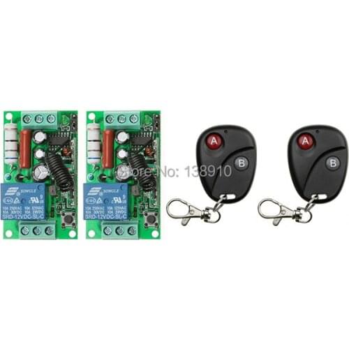 NEW AC220V 1CH 10A Remote Control Light Switch teleswitch Relay Output Radio Receiver Module and Transmitter Learning code