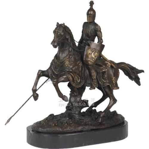 Wholesale factory Decoration sculpture crafts horse armor European medieval classical bronze sculpture crafts household jewelry
