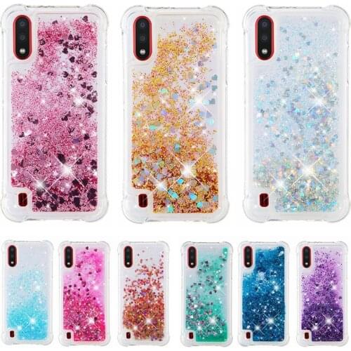 A01 Case on for Samsung A01 A21 Case A81 A91 Glitter Liquid Dynamic Shockproof Cover for Samsung Galaxy A21 A51 A71 A11 A41 Case