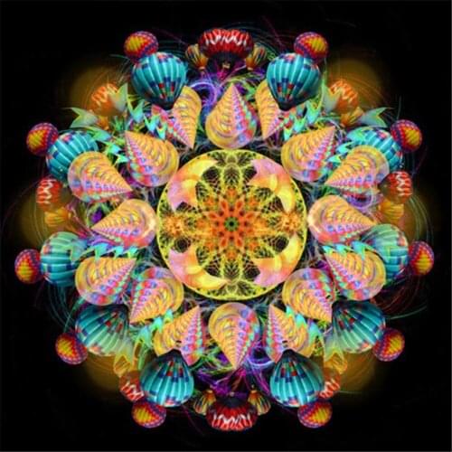 Mandala Religion DIY Cross Stitch 11CT Embroidery Kits Needlework Craft Set Printed Canvas Cotton Thread Home Sale