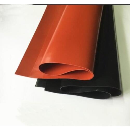 1.5mm/2mm/3mm Red/Black Silicone Rubber Sheet 500X500mm Black Silicone Sheet, Rubber Matt, Silicone Sheeting for Heat Resistance