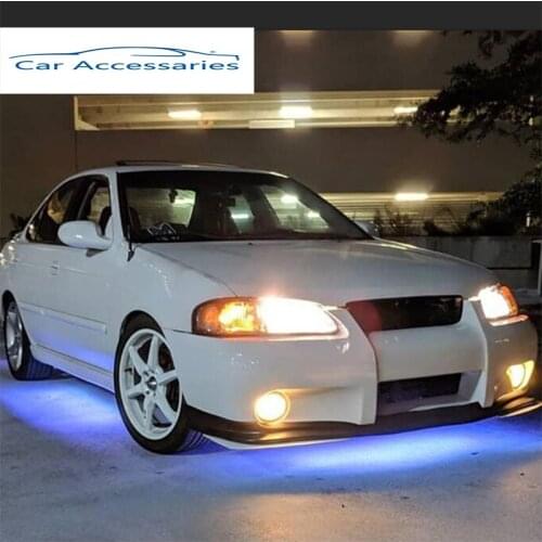 12V LED Car Chassis Flexible Strip Lights Auto RGB Underglow Decorative Atmosphere Lamp Cars Underbody System Light Accessories
