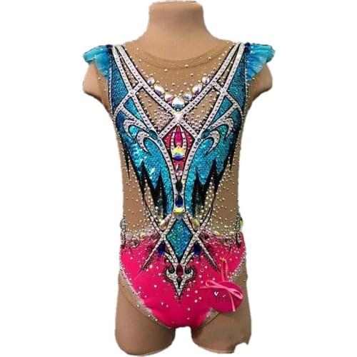 LIUHUO Ice Skating Dress Resale Women Girls Rhythmic Gymnastics Leotards patinage Performance Wear Rhythmic Gymnastics leotards