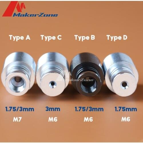 V6 Cooling Tube All Metal J-head Hotend Block Head extruder for 1.75mm 3.0mm Long or Short Distance 3D Printer Part Wholesale