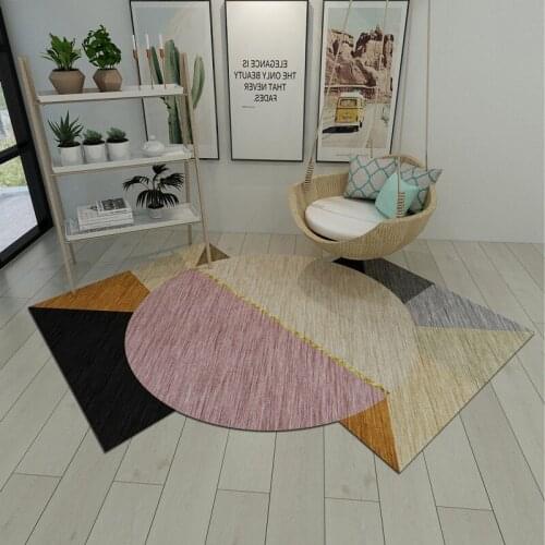 High Quality Irregular 100% Acrylic Carpets For Living Room Rugs For Bedroom Sofa Coffee Table Mat Carpet Geometric Handmade