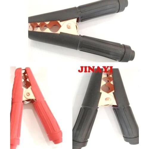 10pcs 400A Insulated Crocodile Battery Test Lead Clips Alligator Clamp Red & Black
