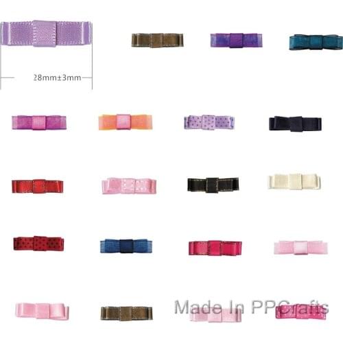 28MM Satin/Dots/Organza Ribbon Double Pinched Squareknot For Cloth Hairbow DIY Crafts 200pcs Free Shipping