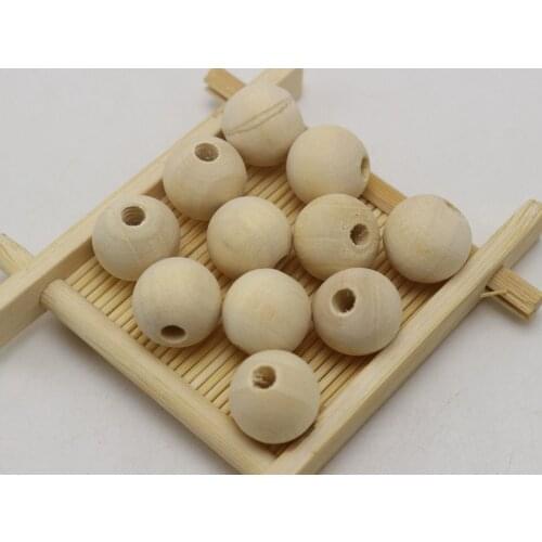 50 Natural Untreated Plain Wood Round Beads 16mm~Wooden beads