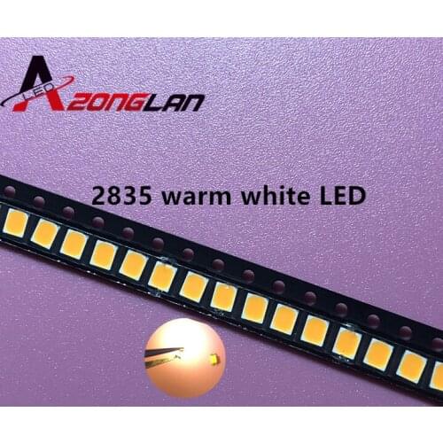 500pcs 0.2W SMD 2835 LED Lamp Bead 20-25lm Warm White SMD LED Beads LED Chip DC3.0-3.6V for All Kinds of LED Light
