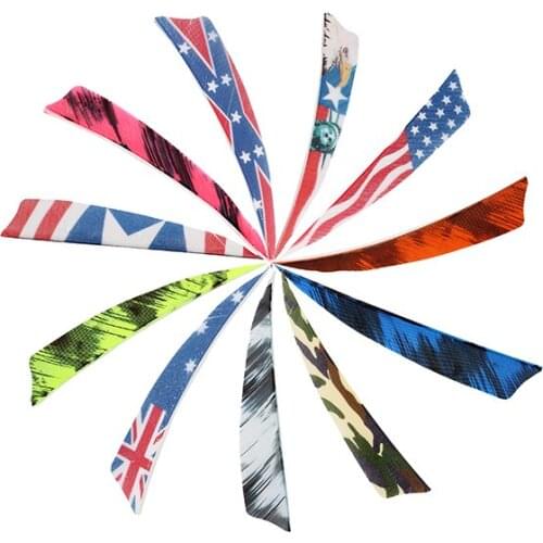 60Pcs/Pack 4 Inch Left Arrow Feathers Carbon Archery Fletching Turkey Real Feather Vanes