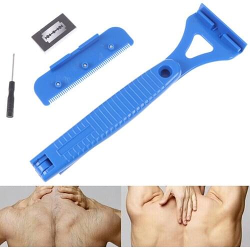 Long Handle Big Blade Hair Removal Razor Men Manual Back Hair Shaver Blade Trimmer Do-it-yourself Whole Body Leg Back Hair Razor