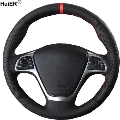 Hand Sewing Car Steering Wheel Cover Volant For Zotye T600 2014 2015 2016 2017 Braid on the Steering-wheel Auto Car Styling