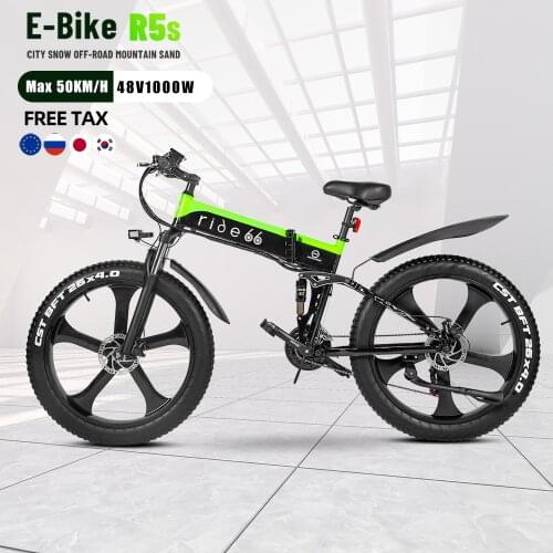 1000W Electric Bicycle Bike 4.0Electric Beach Fat Tire 48V Electric Bicycle Mens Mountain Bike Snow Ebike 26inch Bicycle