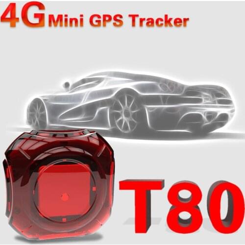 MIni 4G LTE GPS Tracker T80 Bike Pet Kids GPS Locator with SOS Button Motion Anti-theft Free APP/Platform GPS Realtime Tracking