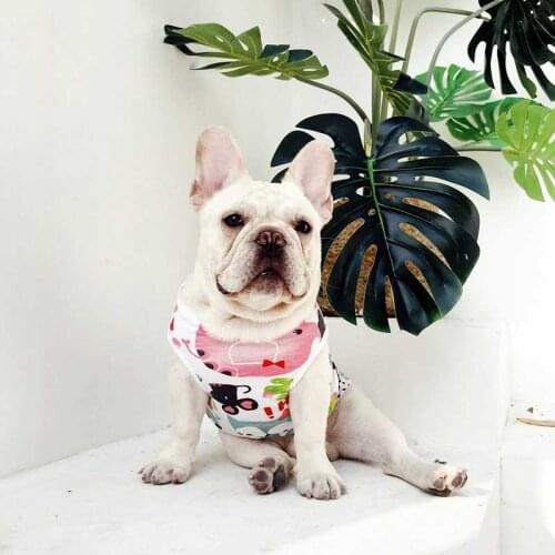 Cotton French Bulldog Summer Cool Vest Pet Dog Clothes for Small Dogs Chihuahua Yorkshire tshirt for Cat Puppy Pug Costume XS