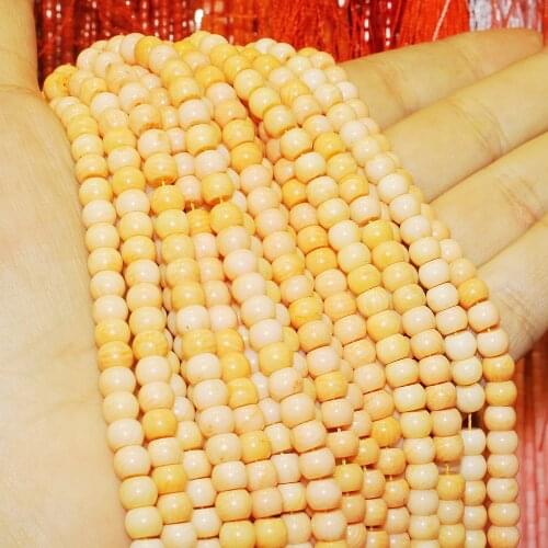 4mm * 6mm DIY Coral Loose Beads for each string, Abacus bead coral for necklace or bracelet accessories