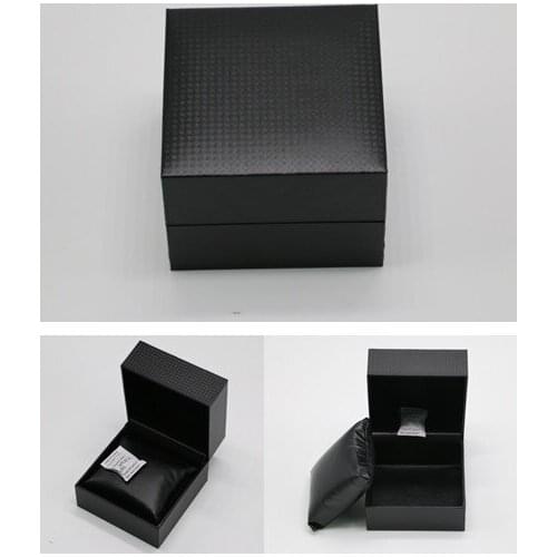 Wholesale PU Leather Material Watch Storage Box Black Color Bracelet Gift Boxes Square Luxury Watches Box Watch Cases A006
