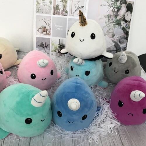 Reversible mood fish Kids Soft Gift Plushie octopu Plush Animals Double-Sided Flip Plush Doll Toy Peluches For Pulpos Girl