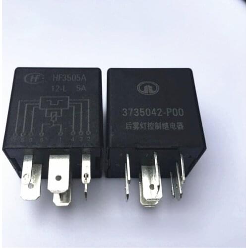 HOT NEW CAR auto relay Rear fog lamp control relay HF3505A 12-L 5A 3735042-P00 HF3505A-12-L HF3505A-12-L-5A 8PIN