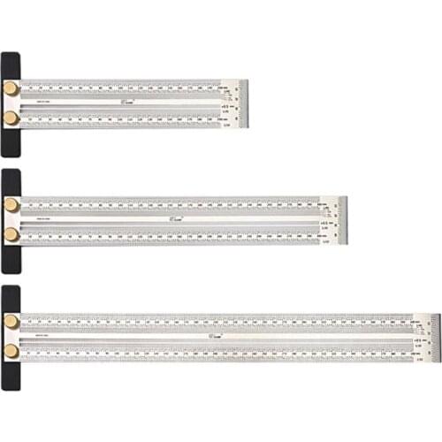 200/300/400mm Marking T-Rule Rules Woodworking Scriber Marking Rule Gauge Ruler C90A
