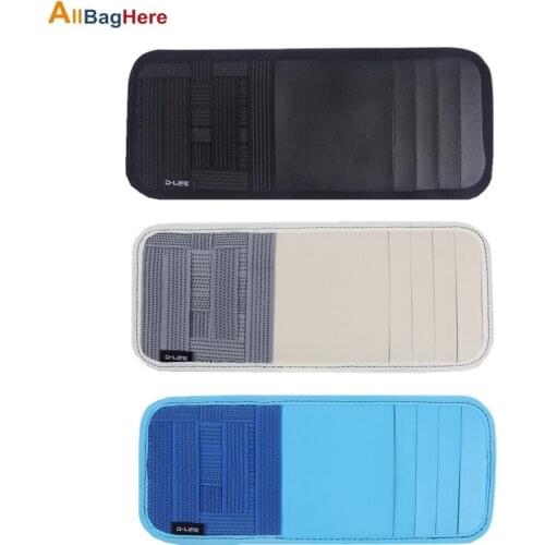 Multifunctional Car Sun Visor Car CD Glasses Fuel Card Mobile Phone Storage Bags Car Cab Co-pilot Interior Decoration Travel Bag