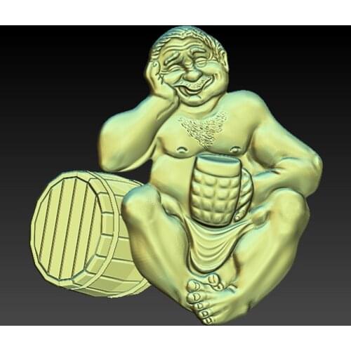 STL Model for CNC Router Engraver Carving Machine Relief Artcam Aspire - old man