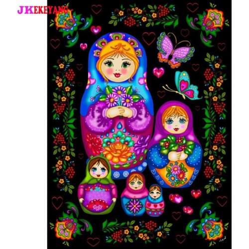 Full Square Round Diamond Embroidery DIY Diamond Painting Russian doll Cross Stitch kit mosaic Y4605