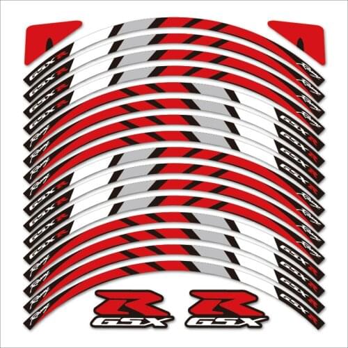 17~19" Strips Motorcycle Wheel Tire Stickers Car Reflective Rim Tape Decals for Suzuki GSXR GSX-R 600 750 1000 K2-K9 Decoration