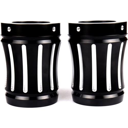 New 4" Black Moto Series Merge Style End Caps Fit For Harley Road King Street Glide Road Glide FLH/T FLHX FLHR Mufflers