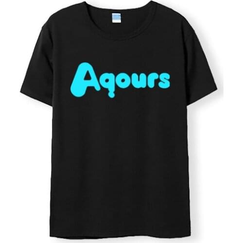 New Japan Anime Love live lovelive sunshine cosplay t-shirt Aqours men t shirt summer cotton Tees Tops