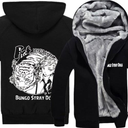 New Bungo Stray Dogs Hoodie Dazai Osamu Cosplay Coat Casual Men Clothes Zipper Sweatshirt