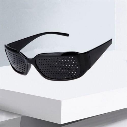 XojoX Black Pinhole Improve Anti-myopia Sunglasses Anti-fatigue Vision Care Pin Hole Microporous Glasses Eye Exercise Eyesight