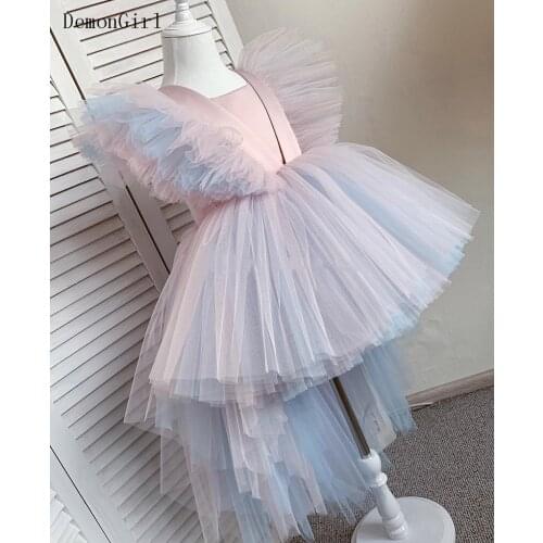 Toddler Baby Girl Tulle Dress Puffy Party Gown Children Bridesmaid Kids Clothes Christmas Party Dress Photography Props 1-14Y