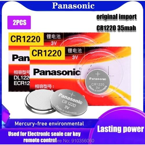 2Pcs Original PANASONIC cr1220 3v Button Cell Coin Batteries For Watch DL1220 BR1220 ECR1220 LM1220 KCR1220 KL1220