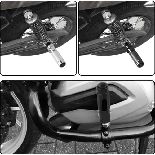 Footrests for Motorcycle Motor Bike Black Sliver Rear Pedals Set Parts Folding Foot Rests Pegs Aluminum Alloy 2Pcs