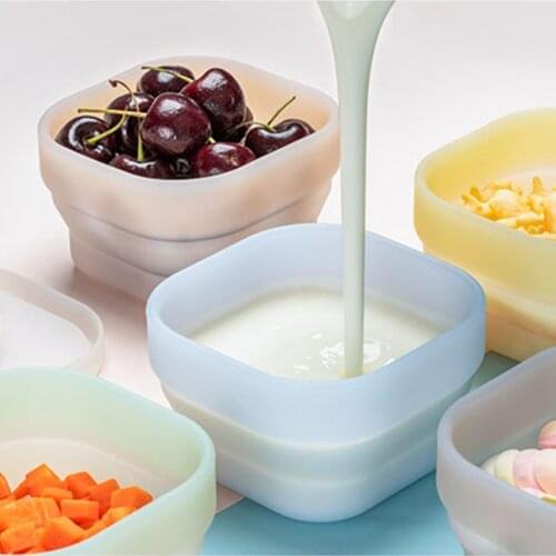Portable Silicone Folding Bowl For Baby Food Container BPA Free Tableware Microwavable Snack Fruit Kitchen Food Organizer