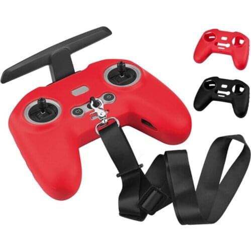 -Dji Fpv Remote Control Silicone Sleeve Combo Through Machine Handle